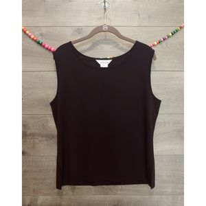 Exclusively Misook solid black tank